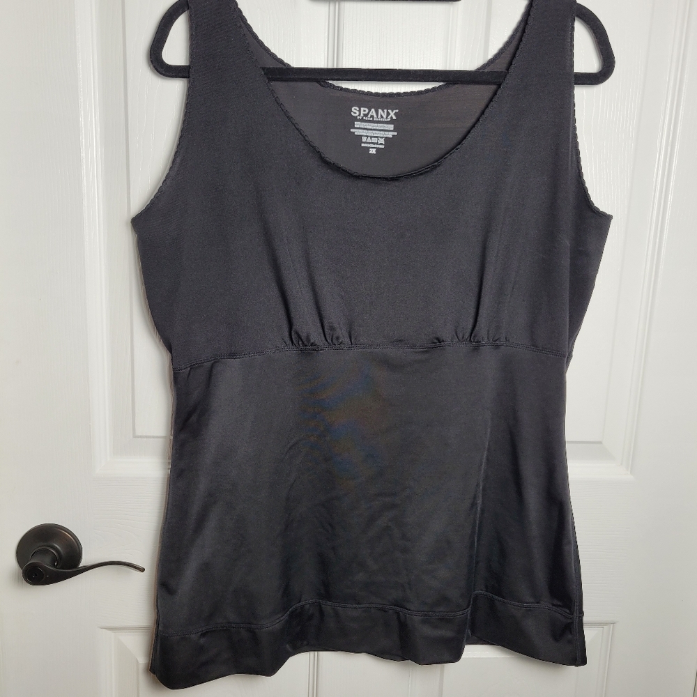 SPANX Black Peplum Tank Top